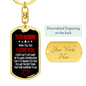 To My Husband The Best Thing Keychain Stainless Steel or 18k Gold Dog Tag Keyring-Express Your Love Gifts