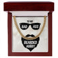 To My Husband To My Badass Bearded Hubby Cuban Chain-Express Your Love Gifts