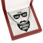 To My Husband To My Badass Bearded Hubby Cuban Chain-Express Your Love Gifts