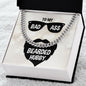 To My Husband To My Badass Bearded Hubby Cuban Chain-Express Your Love Gifts