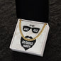 To My Husband To My Badass Bearded Hubby Cuban Chain-Express Your Love Gifts