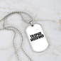 To My Husband Trophy Husband White Necklace Stainless Steel or 18k Gold Dog Tag 24" Chain-Express Your Love Gifts
