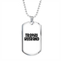 To My Husband Trophy Husband White Necklace Stainless Steel or 18k Gold Dog Tag 24" Chain-Express Your Love Gifts