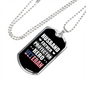 To My Husband Veteran Hero Husband Necklace Stainless Steel or 18k Gold Dog Tag 24" Chain-Express Your Love Gifts