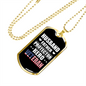 To My Husband Veteran Hero Husband Necklace Stainless Steel or 18k Gold Dog Tag 24" Chain-Express Your Love Gifts