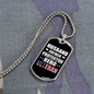 To My Husband Veteran Hero Husband Necklace Stainless Steel or 18k Gold Dog Tag 24" Chain-Express Your Love Gifts