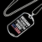 To My Husband Veteran Hero Husband Necklace Stainless Steel or 18k Gold Dog Tag 24" Chain-Express Your Love Gifts