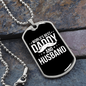 To My Husband World's Best Daddy and Husband Necklace Stainless Steel or 18k Gold Dog Tag 24" Chain-Express Your Love Gifts