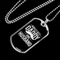 To My Husband World's Best Daddy and Husband Necklace Stainless Steel or 18k Gold Dog Tag 24" Chain-Express Your Love Gifts