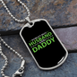 To My Husband World's Best Husband and Daddy Necklace Stainless Steel or 18k Gold Dog Tag 24" Chain-Express Your Love Gifts