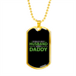 To My Husband World's Best Husband and Daddy Necklace Stainless Steel or 18k Gold Dog Tag 24" Chain-Express Your Love Gifts