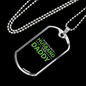 To My Husband World's Best Husband and Daddy Necklace Stainless Steel or 18k Gold Dog Tag 24" Chain-Express Your Love Gifts