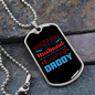 To My Husband World's Husband And Daddy Necklace Stainless Steel or 18k Gold Dog Tag 24" Chain-Express Your Love Gifts