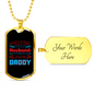 To My Husband World's Husband And Daddy Necklace Stainless Steel or 18k Gold Dog Tag 24" Chain-Express Your Love Gifts