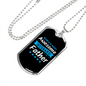 To My Husband World's Most Awesome Husband Blue Necklace Stainless Steel or 18k Gold Dog Tag 24" Chain-Express Your Love Gifts