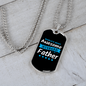 To My Husband World's Most Awesome Husband Blue Necklace Stainless Steel or 18k Gold Dog Tag 24" Chain-Express Your Love Gifts