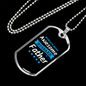 To My Husband World's Most Awesome Husband Blue Necklace Stainless Steel or 18k Gold Dog Tag 24" Chain-Express Your Love Gifts