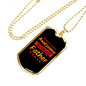 To My Husband World's Most Awesome Husband Red Necklace Stainless Steel or 18k Gold Dog Tag 24" Chain-Express Your Love Gifts