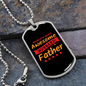 To My Husband World's Most Awesome Husband Red Necklace Stainless Steel or 18k Gold Dog Tag 24" Chain-Express Your Love Gifts