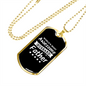 To My Husband World's Most Awesome Husband White Necklace Stainless Steel or 18k Gold Dog Tag 24" Chain-Express Your Love Gifts