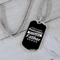 To My Husband World's Most Awesome Husband White Necklace Stainless Steel or 18k Gold Dog Tag 24" Chain-Express Your Love Gifts