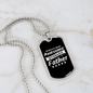 To My Husband World's Most Awesome Husband White Necklace Stainless Steel or 18k Gold Dog Tag 24" Chain-Express Your Love Gifts