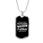 To My Husband World's Most Awesome Husband White Necklace Stainless Steel or 18k Gold Dog Tag 24" Chain-Express Your Love Gifts