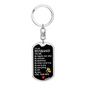 To My Husband You Are Keychain Stainless Steel or 18k Gold Dog Tag Keyring-Express Your Love Gifts