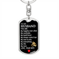 To My Husband You Are Keychain Stainless Steel or 18k Gold Dog Tag Keyring-Express Your Love Gifts