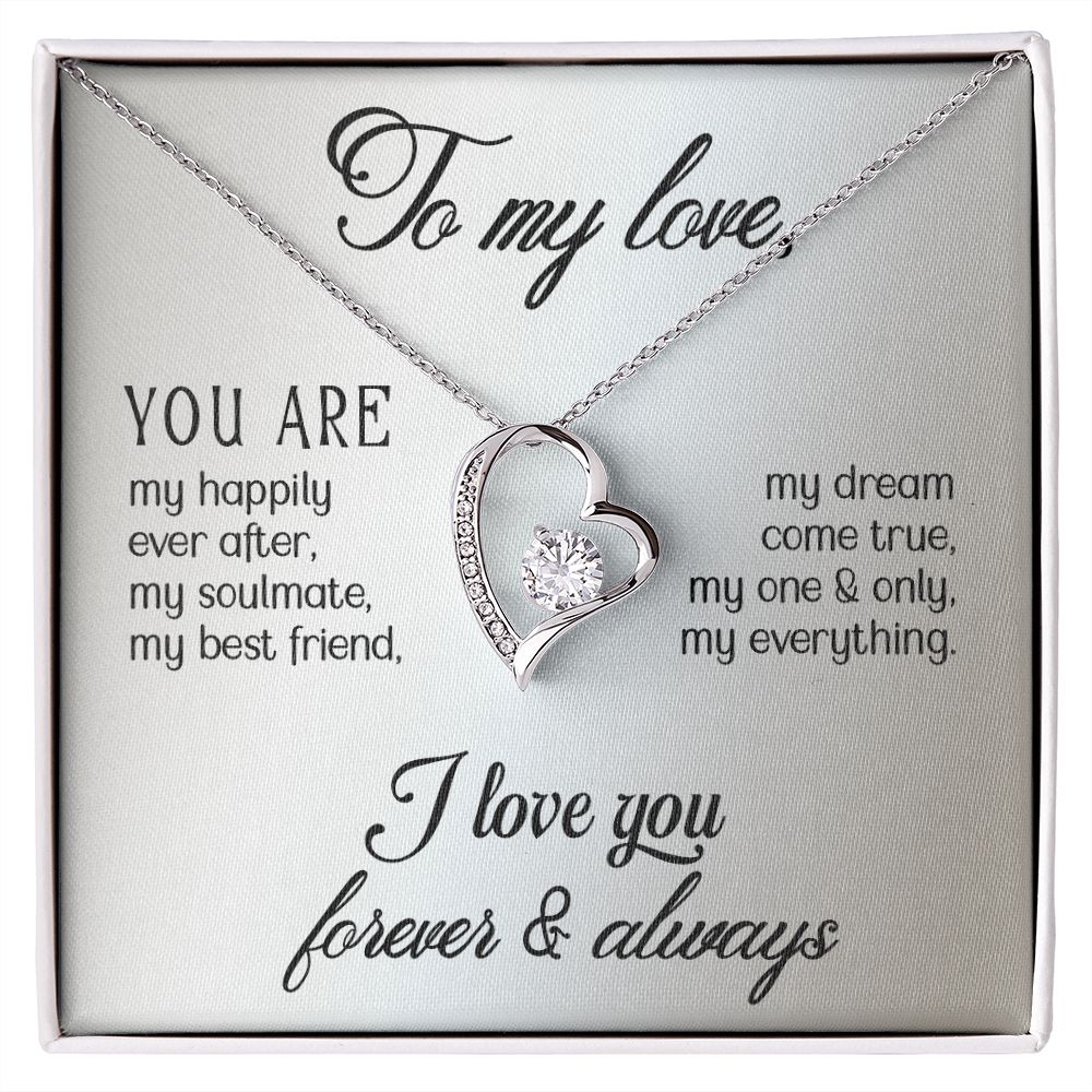 To My Love Forever Necklace w Message Card-Express Your Love Gifts