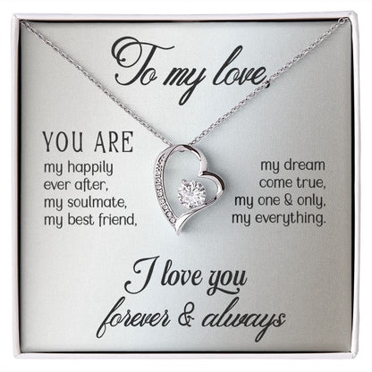 To My Love Forever Necklace w Message Card-Express Your Love Gifts