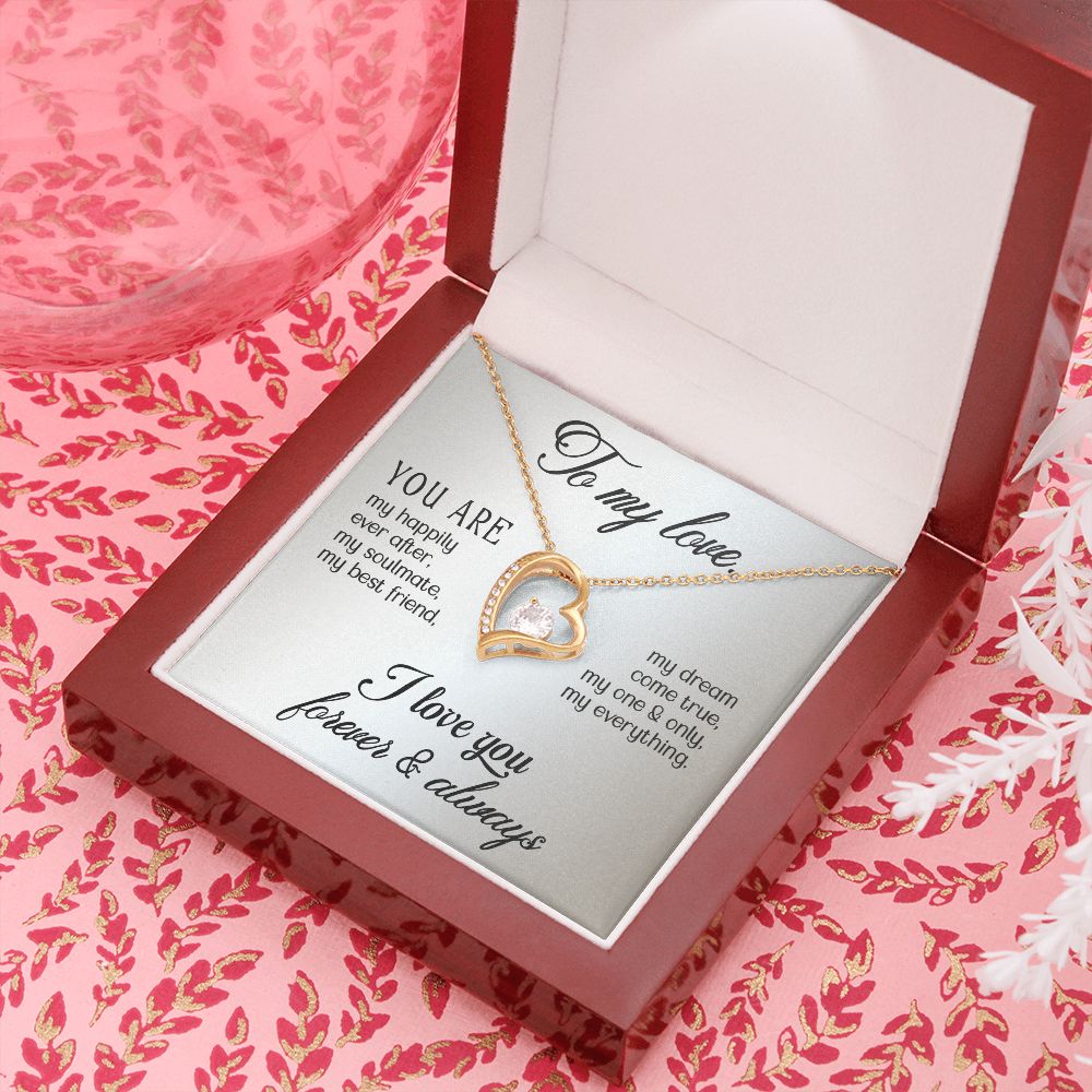 To My Love Forever Necklace w Message Card-Express Your Love Gifts