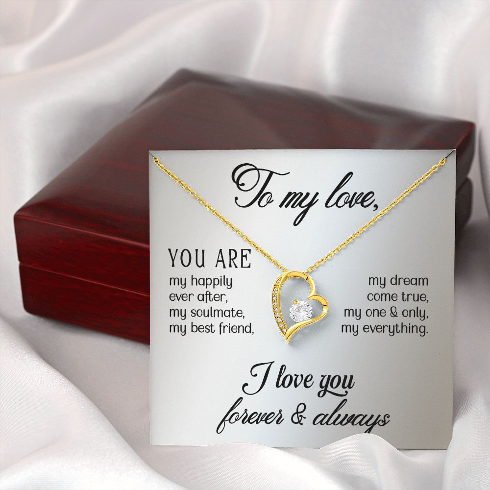 To My Love Forever Necklace w Message Card-Express Your Love Gifts