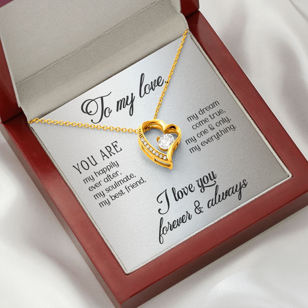 To My Love Forever Necklace w Message Card-Express Your Love Gifts