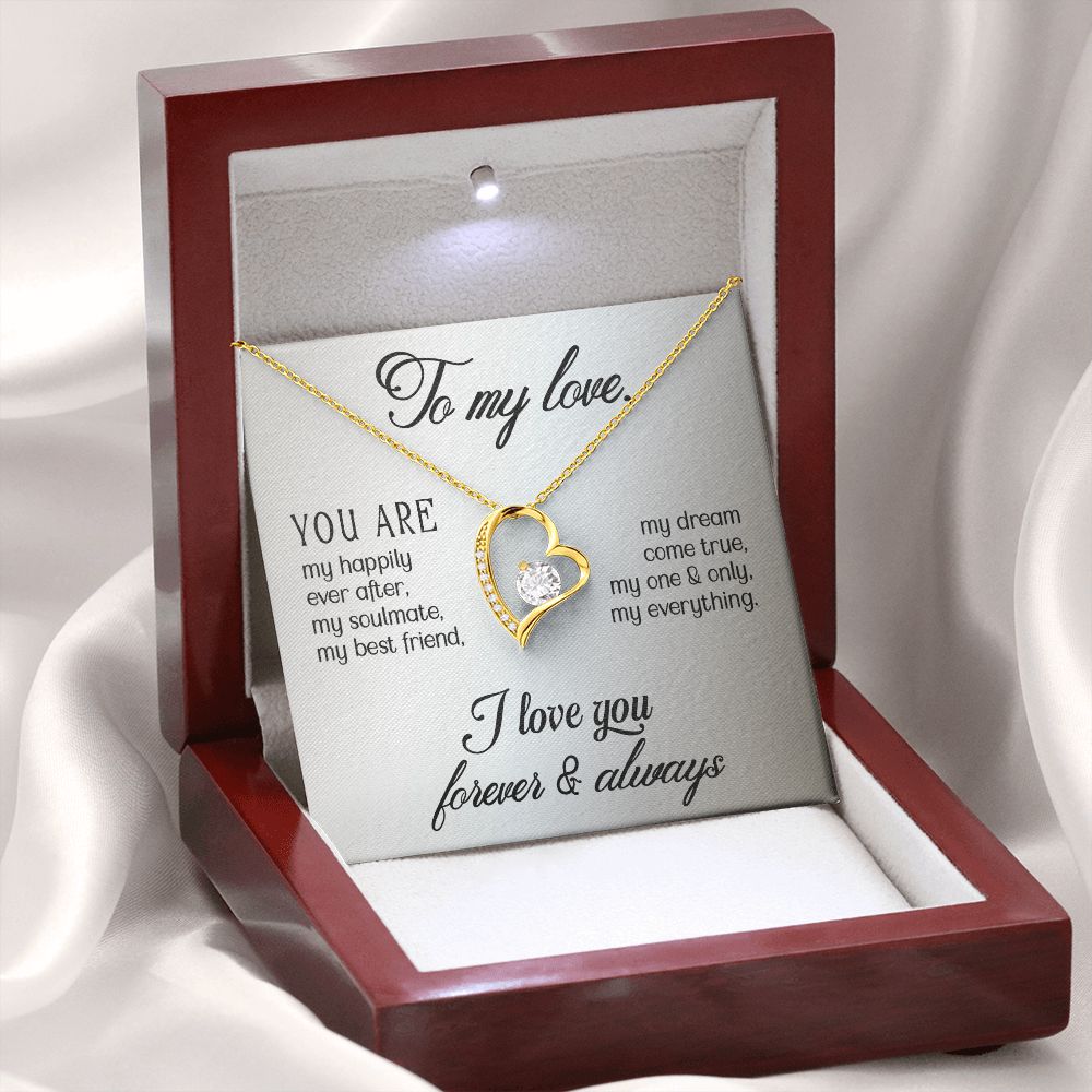 To My Love Forever Necklace w Message Card-Express Your Love Gifts