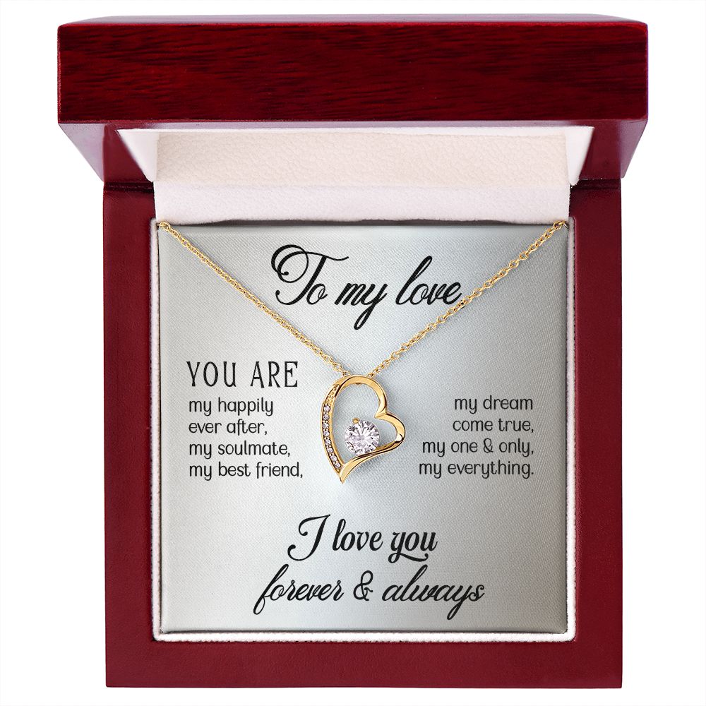 To My Love Forever Necklace w Message Card-Express Your Love Gifts