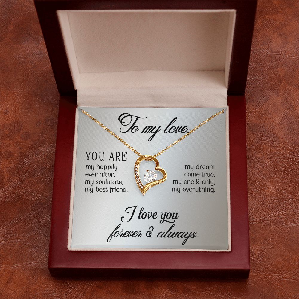To My Love Forever Necklace w Message Card-Express Your Love Gifts
