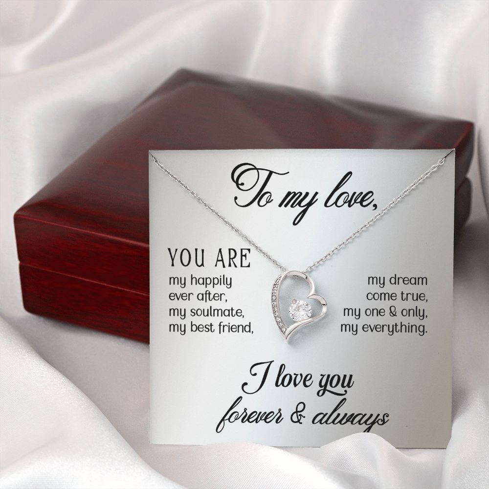 To My Love Forever Necklace w Message Card-Express Your Love Gifts
