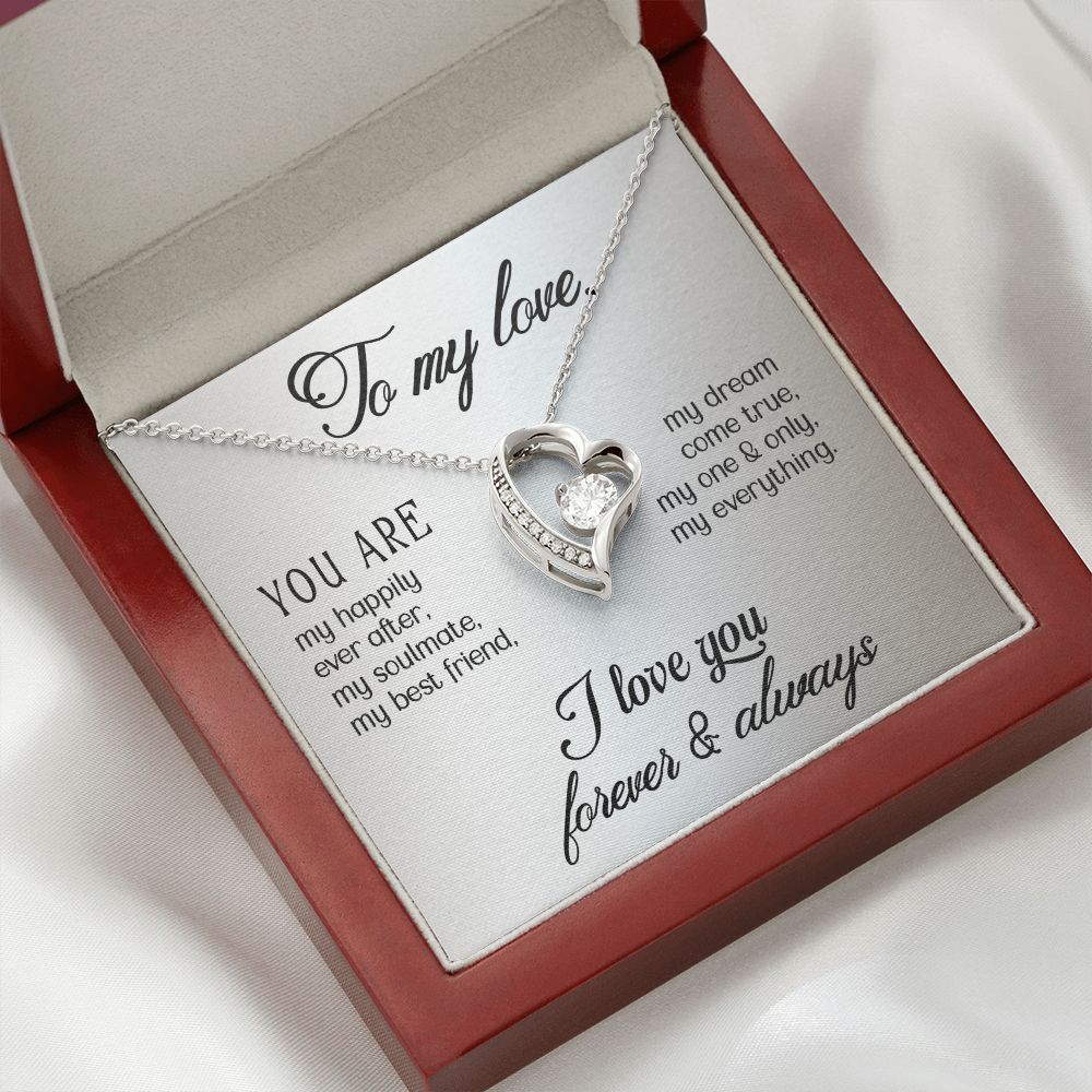 To My Love Forever Necklace w Message Card-Express Your Love Gifts