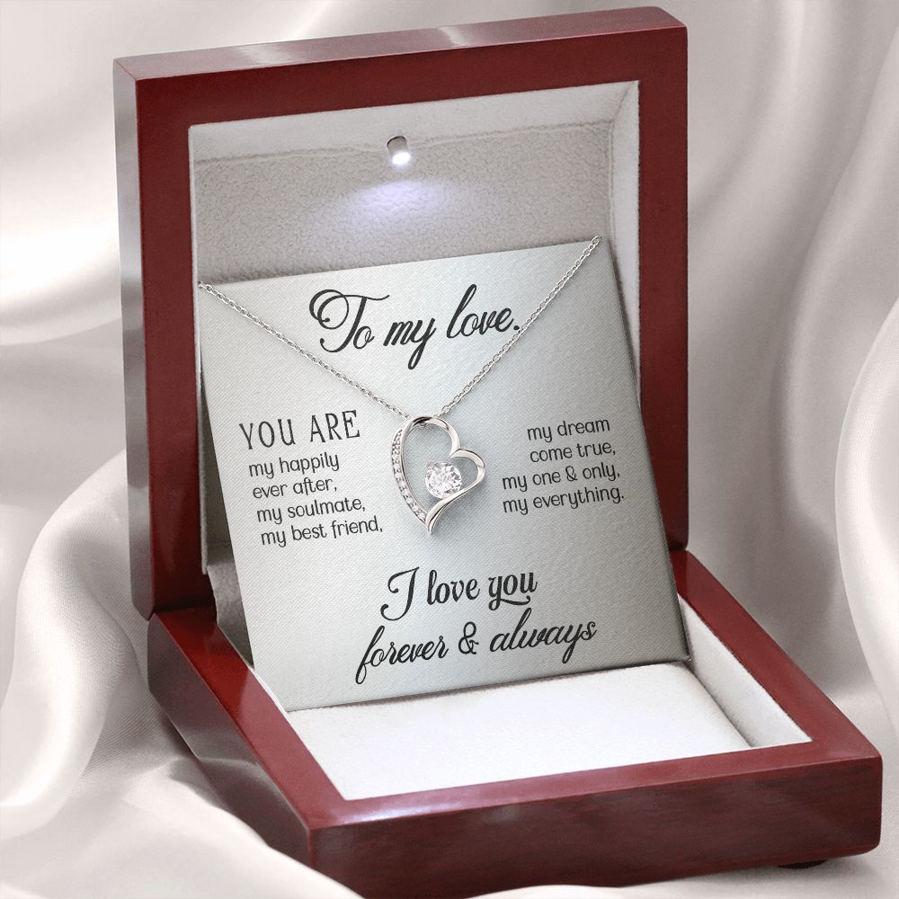 To My Love Forever Necklace w Message Card-Express Your Love Gifts