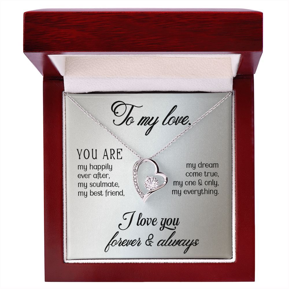 To My Love Forever Necklace w Message Card-Express Your Love Gifts