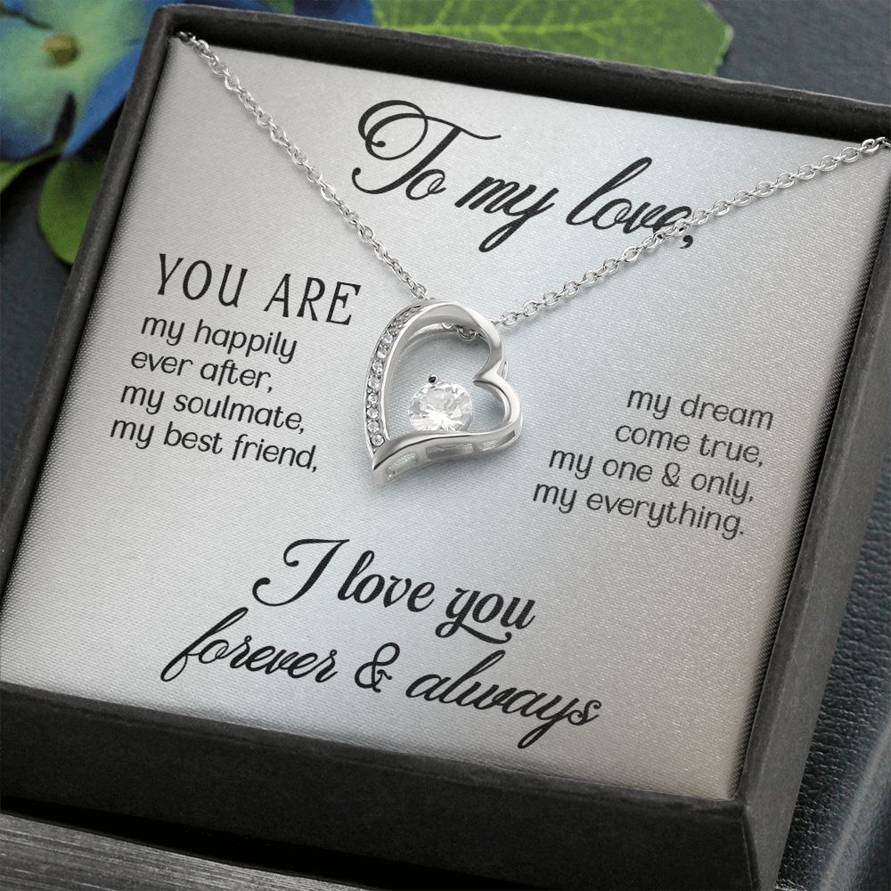 To My Love Forever Necklace w Message Card-Express Your Love Gifts
