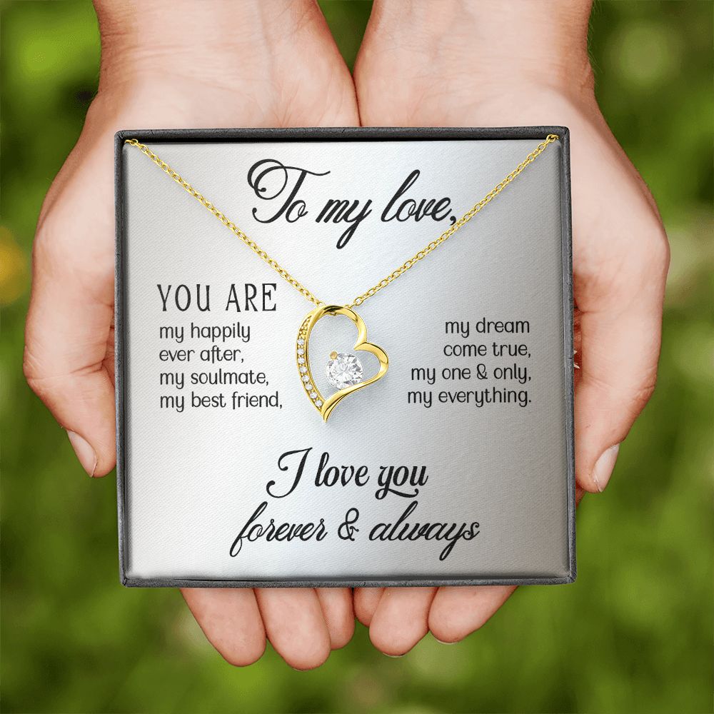 To My Love Forever Necklace w Message Card-Express Your Love Gifts