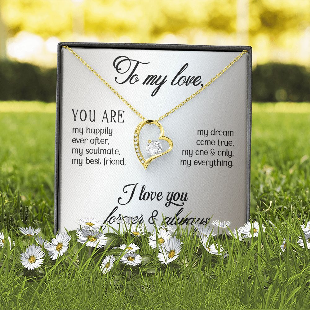 To My Love Forever Necklace w Message Card-Express Your Love Gifts