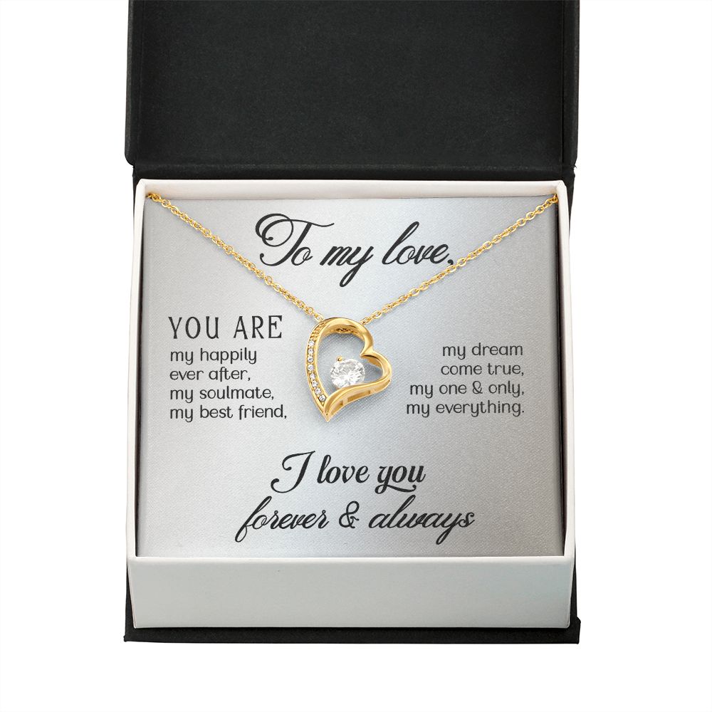To My Love Forever Necklace w Message Card-Express Your Love Gifts