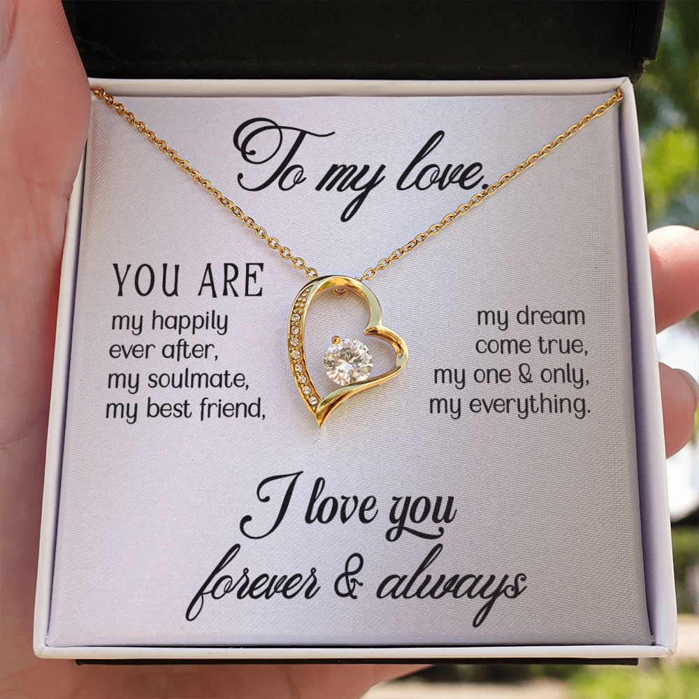 To My Love Forever Necklace w Message Card-Express Your Love Gifts