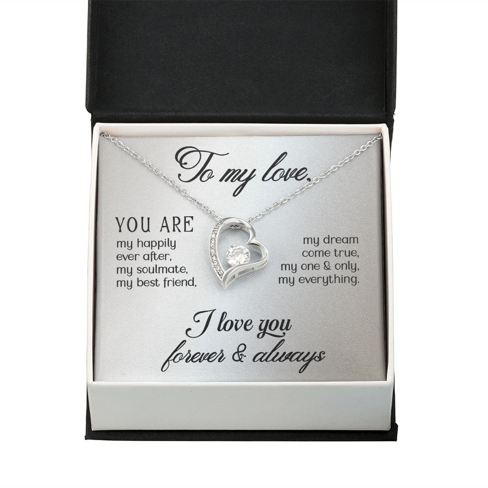 To My Love Forever Necklace w Message Card-Express Your Love Gifts