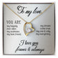 To My Love Forever Necklace w Message Card-Express Your Love Gifts