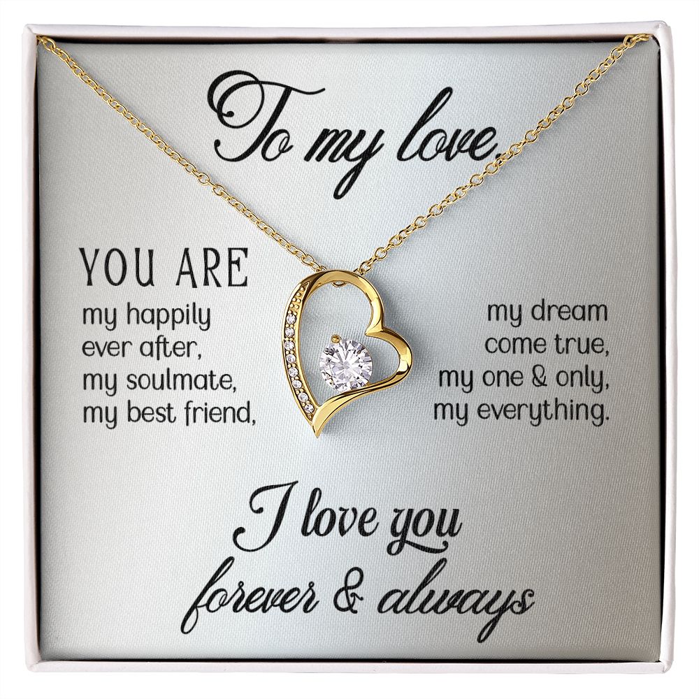 To My Love Forever Necklace w Message Card-Express Your Love Gifts