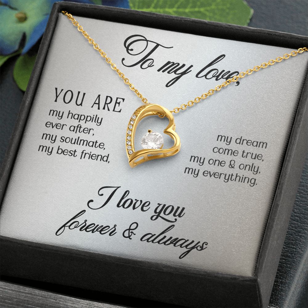 To My Love Forever Necklace w Message Card-Express Your Love Gifts